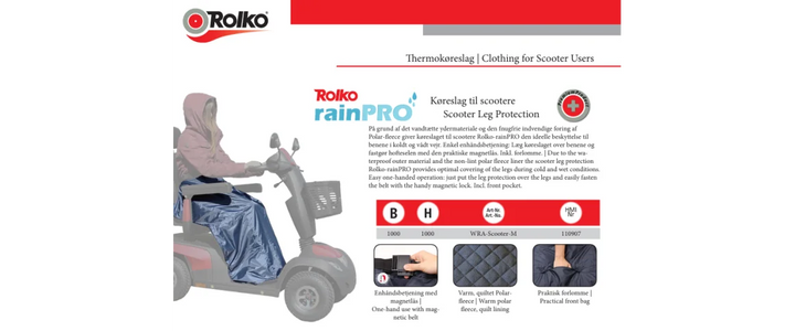 Thermo rain cover - scooter and wheelchair